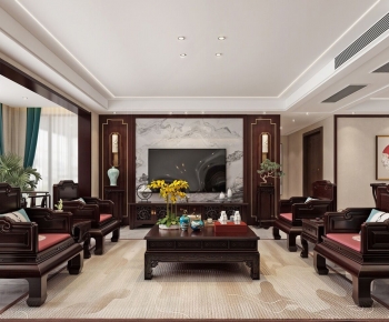 New Chinese Style Chinese Style A Living Room-ID:851202969