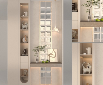 Modern Wabi-sabi Style Decorative Cabinet-ID:400392064