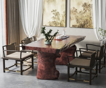 新中式茶桌椅组合-ID:499080907