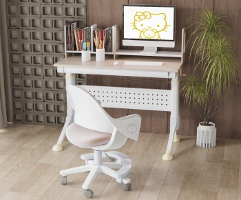 Modern Computer Desk And Chair-ID:622834929