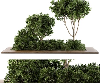 现代植物堆 景观小品3D模型