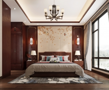 Chinese Style Bedroom-ID:659877069