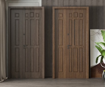 New Chinese Style Unequal Double Door-ID:112000947