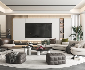 Modern A Living Room-ID:813632971