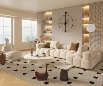 Modern A Living Room-ID:390250725