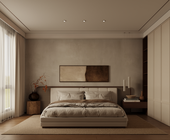 Wabi-sabi Style Bedroom-ID:880518916