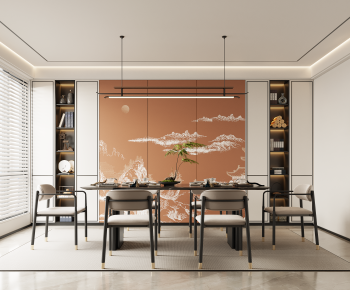 New Chinese Style Dining Room-ID:954895971