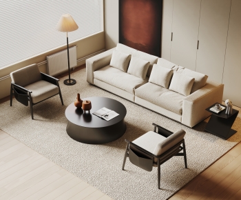 Wabi-sabi Style Sofa Combination-ID:577042107