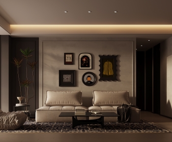 Wabi-sabi Style A Living Room-ID:733160977