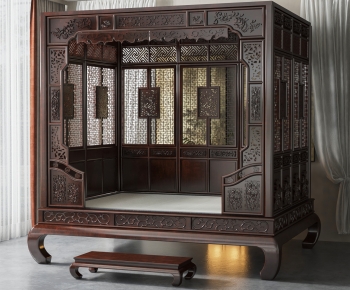 Chinese Style Double Bed-ID:808826923