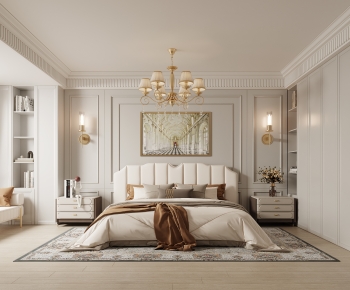 Simple European Style Bedroom-ID:729152928