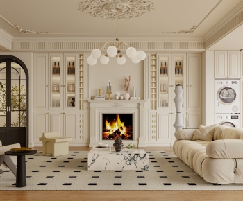 French Style A Living Room-ID:669657951