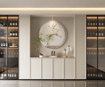 New Chinese Style Wine Cabinet-ID:374270925