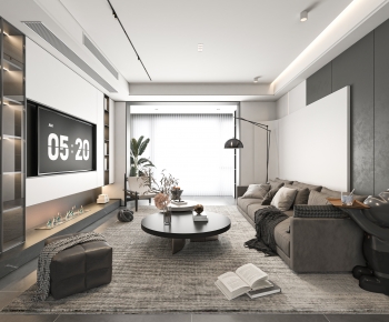 Modern A Living Room-ID:745387085