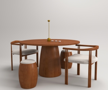 Japanese Style Dining Table And Chairs-ID:301470836