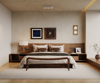 Wabi-sabi Style Bedroom-ID:588279015
