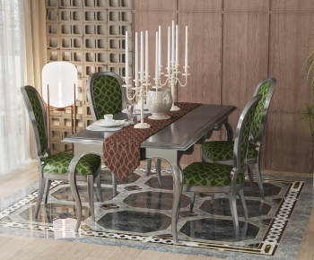 American Style Dining Table And Chairs-ID:212977892