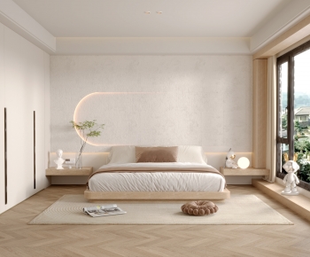 Wabi-sabi Style Bedroom-ID:309238917