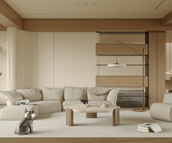 Modern Wabi-sabi Style A Living Room-ID:217360024