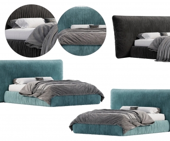 Nordic Style Double Bed-ID:744760999