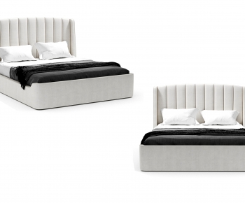 Modern Nordic Style Double Bed-ID:453633077