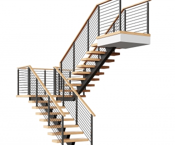 Modern Industrial Style Staircase-ID:435013066