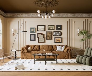 French Style A Living Room-ID:457150923