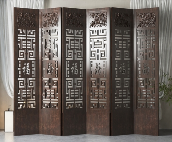 Chinese Style Wooden Screen Partition-ID:870552066