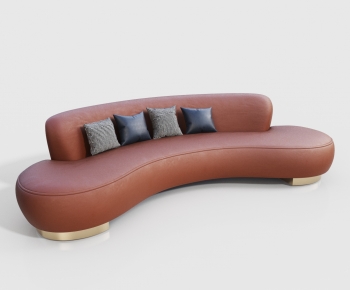 现代皮革弧形沙发-ID:471170904