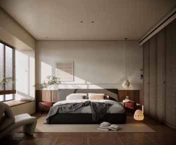 Modern Wabi-sabi Style Bedroom-ID:512785917