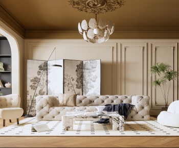 French Style A Living Room-ID:631716018