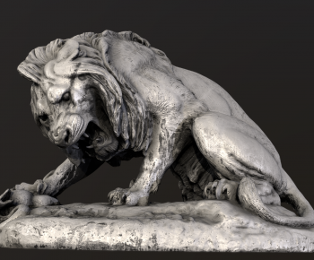 现代石狮子景观雕塑-ID:383999345