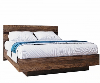 Wabi-sabi Style Double Bed-ID:335628999