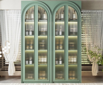 French Style Wine Cabinet-ID:301450979