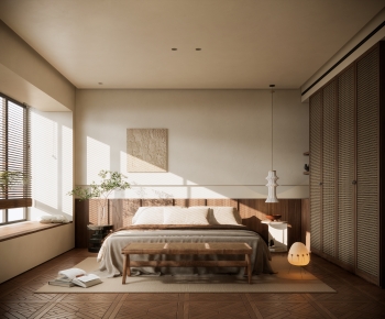 Modern Wabi-sabi Style Bedroom-ID:898713118