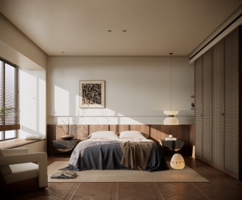 Modern Wabi-sabi Style Bedroom-ID:582320938