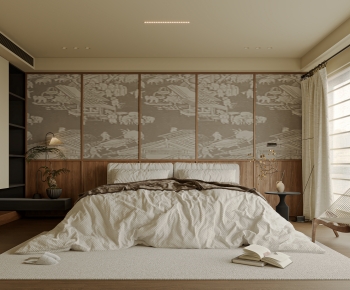 Wabi-sabi Style Bedroom-ID:444273954