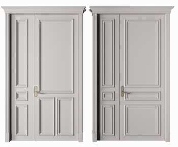 American Style Unequal Double Door-ID:981658946