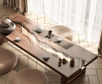 日式榻榻米茶桌椅3D模型
