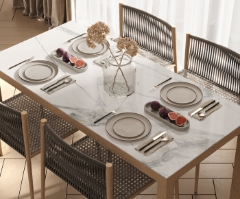 Modern Dining Table And Chairs-ID:470757011