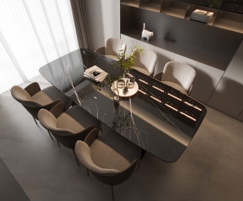 Modern Dining Table And Chairs-ID:734159959