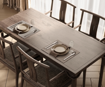 新中式餐桌椅组合-ID:669065001