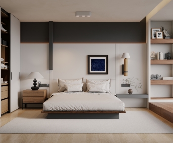 Wabi-sabi Style Bedroom-ID:353476059