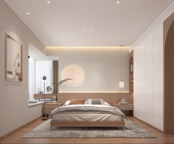 Modern Wabi-sabi Style Bedroom-ID:459650042