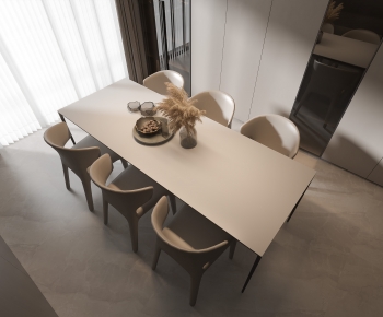 Modern Nordic Style Dining Table And Chairs-ID:993375062