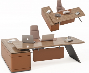 Modern Office Desk And Chair-ID:707473042