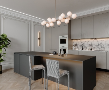 Modern French Style Open Kitchen-ID:720468044