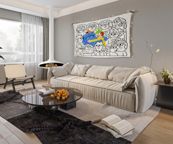 Modern A Living Room-ID:970529083