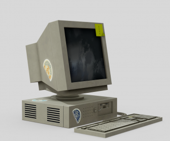现代老式台式电脑-ID:540952926