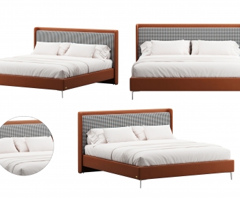 Nordic Style Double Bed-ID:682885897